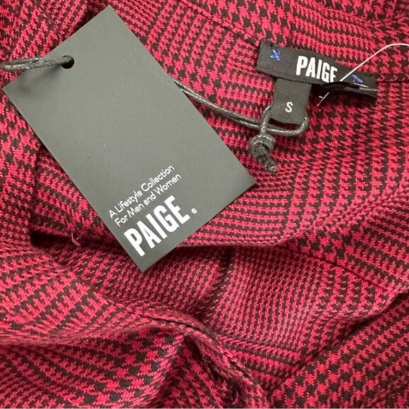 NWT PAIGE Isabelle Dress Rumba Red Check Raw Ruffle Size S - Picture 9 of 11